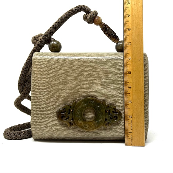 Rafael Sanchez Snake Print Leather Shoulder Crossbody purse, vintage, NWOT - Picture 12 of 12